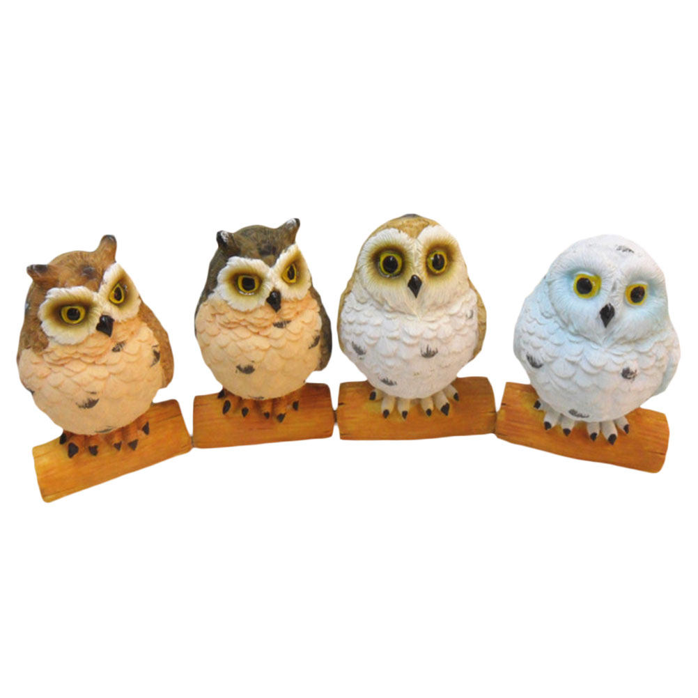 Bonsai Garden Home - 4Pcs Owl Accessories Resin Simulation Micro