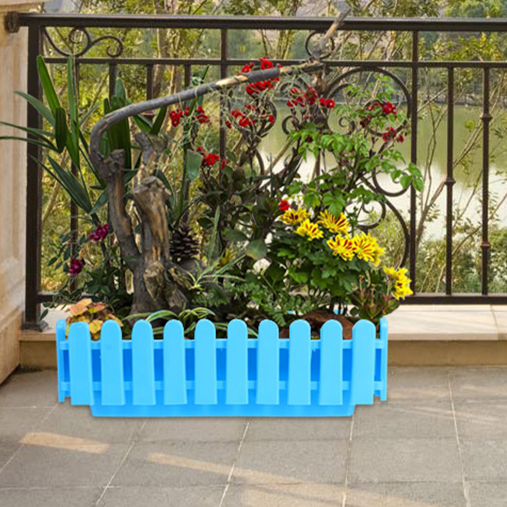 Us Bonsai Garden - 2Pcs Flowerpot Fence Rectangular Plastic Planter