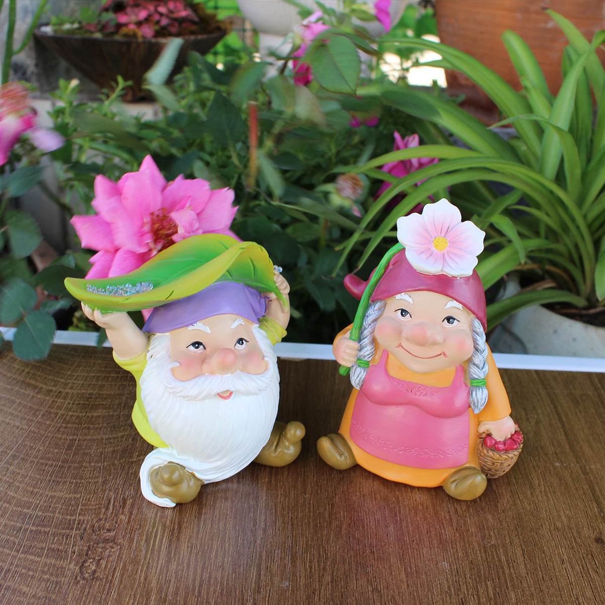 Rainproof Dwarf Couple Decorat - огляд і ціна Bonsai Garden Home