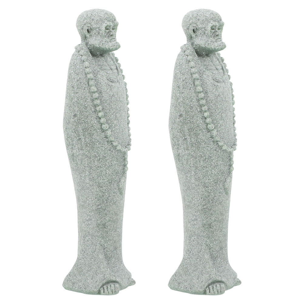 2Pcs Mini Zen Monk Statues Res - огляд і ціна Us Bonsai Garden