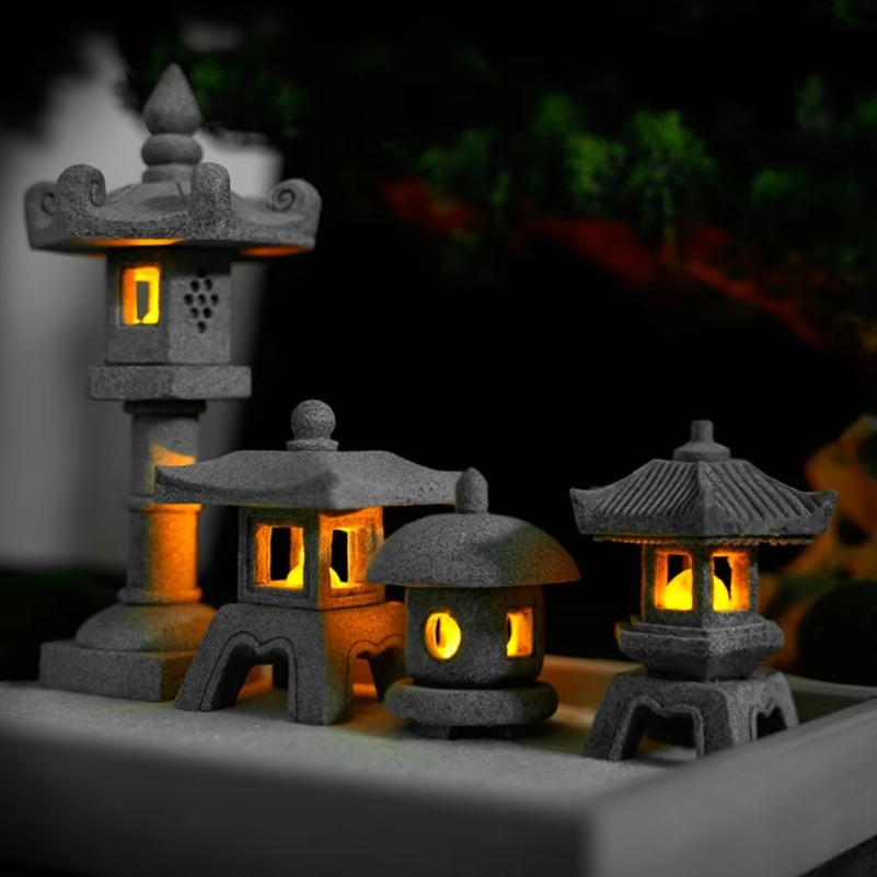 Mini Pagoda Lantern Light Gard - огляд і ціна Bonsai Garden Home