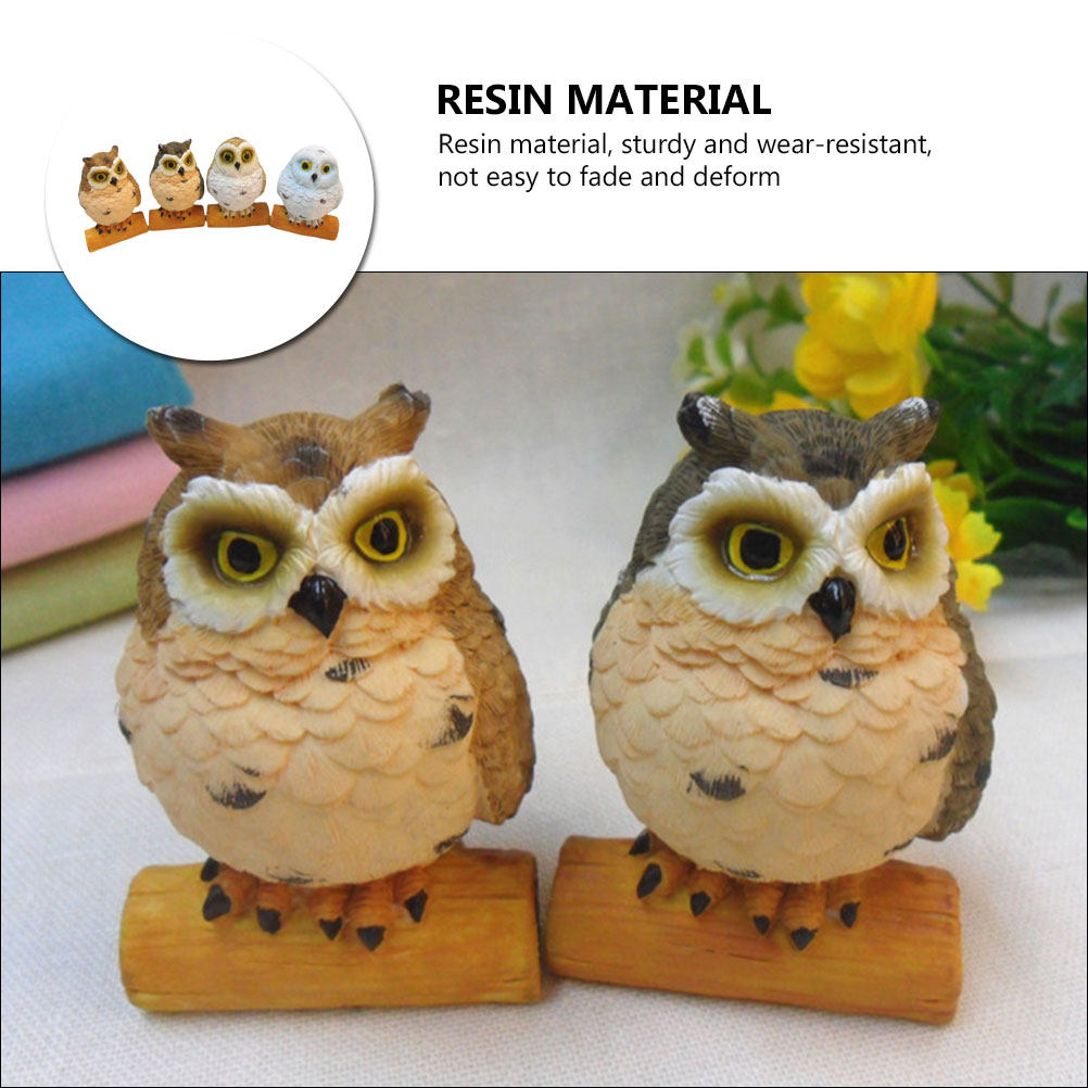 4Pcs Owl Accessories Resin Sim - огляд і ціна Bonsai Garden Home